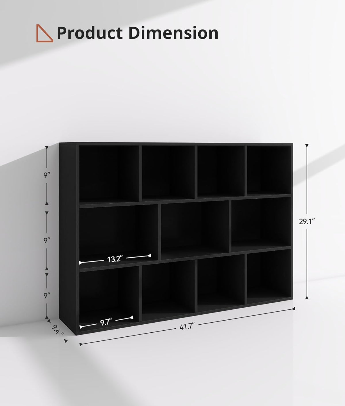11 Cube Kids Toy Storage Organizer with Kids Shelf, Baby Bookshelf for Nursery, 3-Tier Children