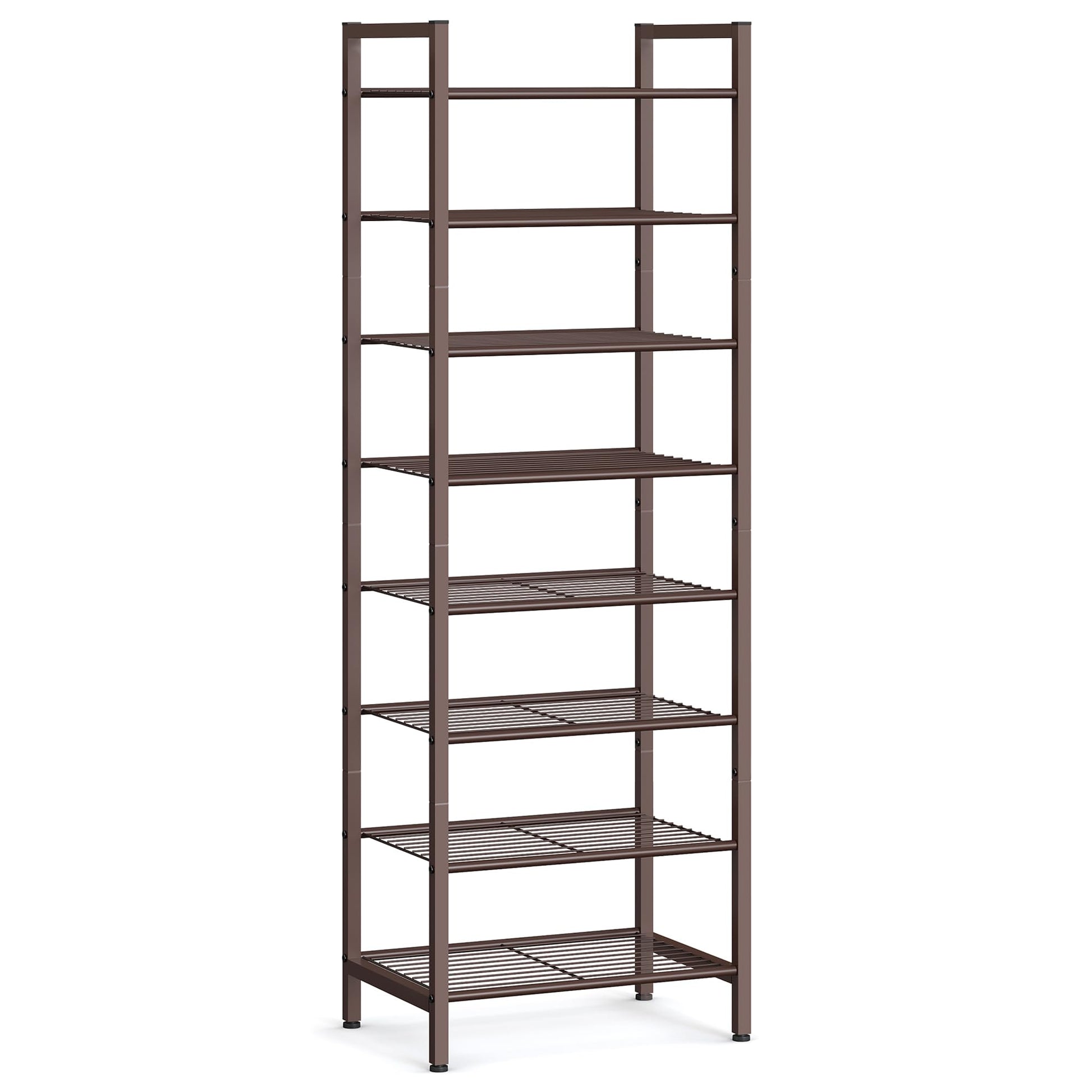 SONGMICS Metal Shoe Rack, Free Standing Shoe Organizer for Entryway Closet Garage Small Spaces