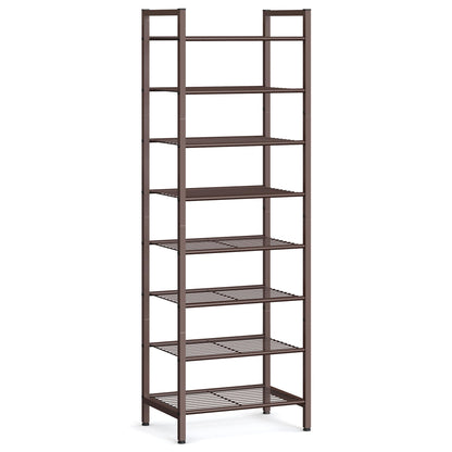 SONGMICS Metal Shoe Rack, Free Standing Shoe Organizer for Entryway Closet Garage Small Spaces
