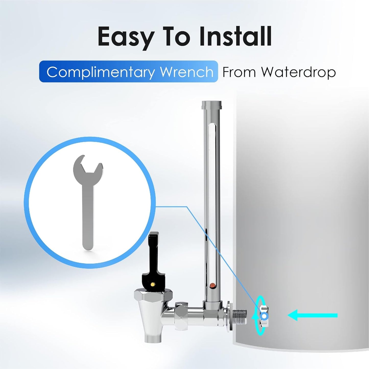 Waterdrop Sight Glass Spigot, Replacement for The Berkey® Gravity-Fed Water Filtration System