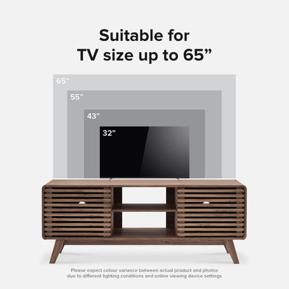 mopio Ensley TV Stand, Mid Century Modern for 55/60/65 inch TV, Farmhouse TV Stand, Entertainment
