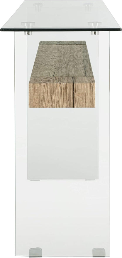 Safavieh Home Kayley Natural and Glass Console Table