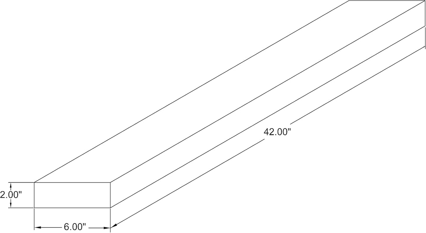 joelsantiques - 42 Inch Wooden Floating Shelves for Wall - 42x6x2 in - Made of Natural Wood - Long