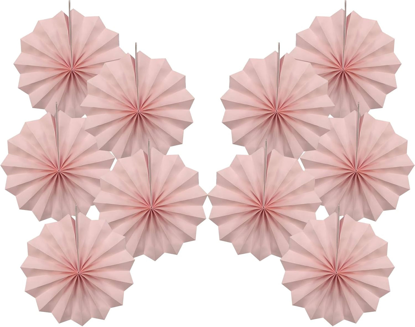 Pink Birthday Decorations,DIY Pink Paper Fans Hanging Decoration ,Party Supplies Party Fans 8in