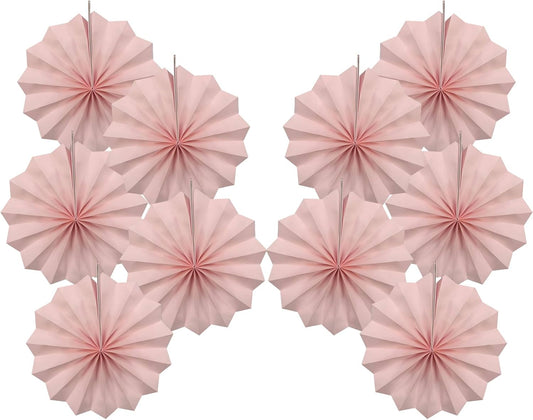 Pink Birthday Decorations,DIY Pink Paper Fans Hanging Decoration ,Party Supplies Party Fans 8in