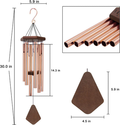 Memorial Wind Chimes for Outside, Wind Chime Outdoor Deep Tone, Sympathy Wind-Chime Personalized