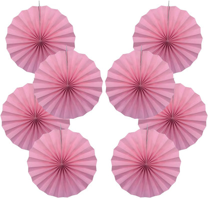 Pink Party Decorations,Pink Paper Decorations for Party,Baby Shower Decorations Party Paper Fans
