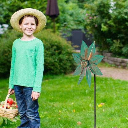 DREAMYSOUL Pinwheels for Yard and Garden, 38 Inches Metal Kinetic Wind Spinner for Outdoor Garden