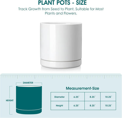 vancasso Ceramic Plant Pots, 6.25 Inch Ceramic Pot for Plants, Planters Pots for Indoor Plants with