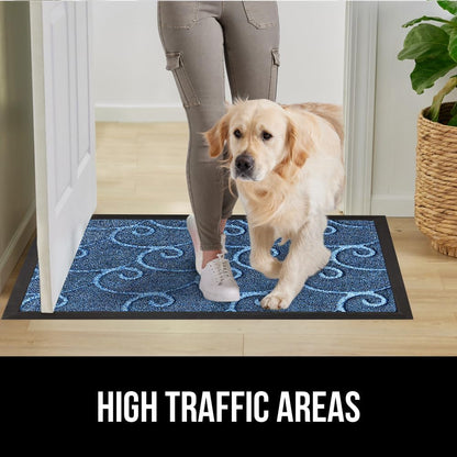 GORILLA GRIP 100% Waterproof All-Season WeatherMax Doormat, 47x35, US Designed Natural Rubber