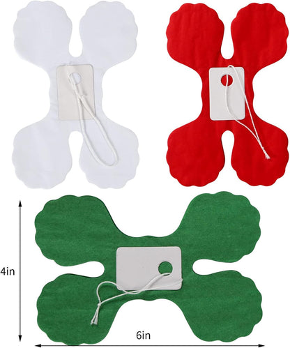 Red-Green White Party-Decorations Christmas Streamers-Garland - 12pcs Mexico Italian 4-Leaf Clover