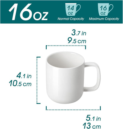 vancasso Porcelain Coffee Mugs Set, 16 oz Ceramic Coffee Cups for Americano Hot Tea Iced Coffee