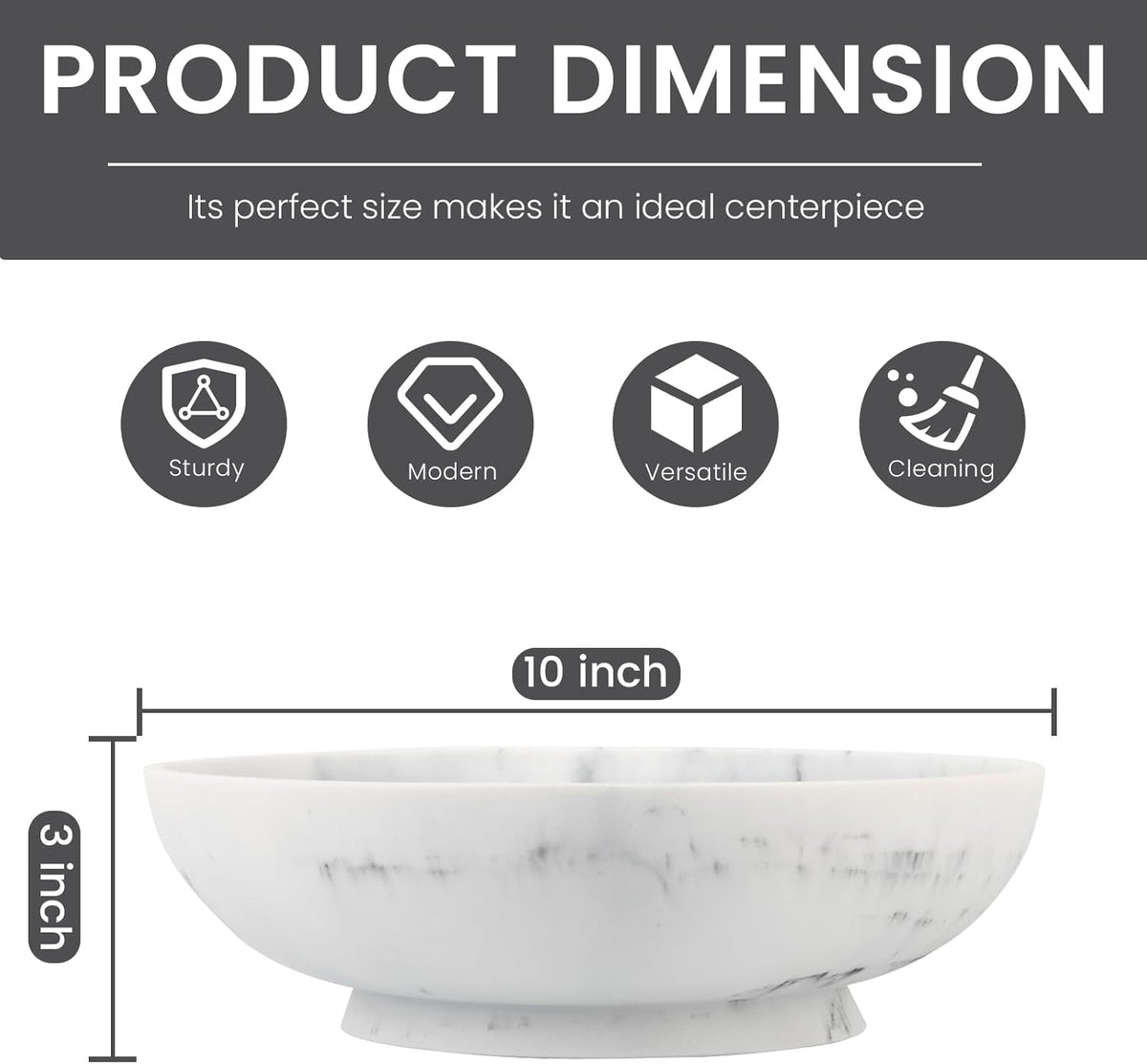 Large Decorative Bowl,Modern Fruit Bowl for Kitchen Counter,Handicraft Decorative Bowls for Home