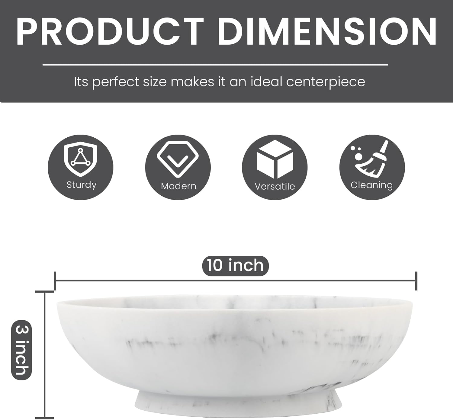 Large Decorative Bowl,Modern Fruit Bowl for Kitchen Counter,Handicraft Decorative Bowls for Home