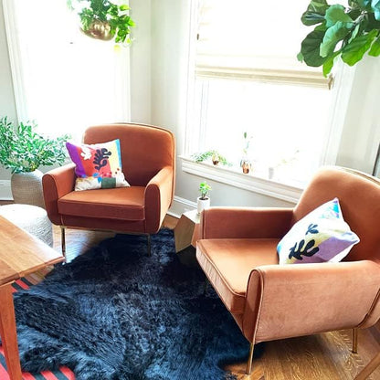 Matisse Coral Pillow Cover | Orange Modern Pillows | Modern Chair Cushion| Farmhouse Pillows |