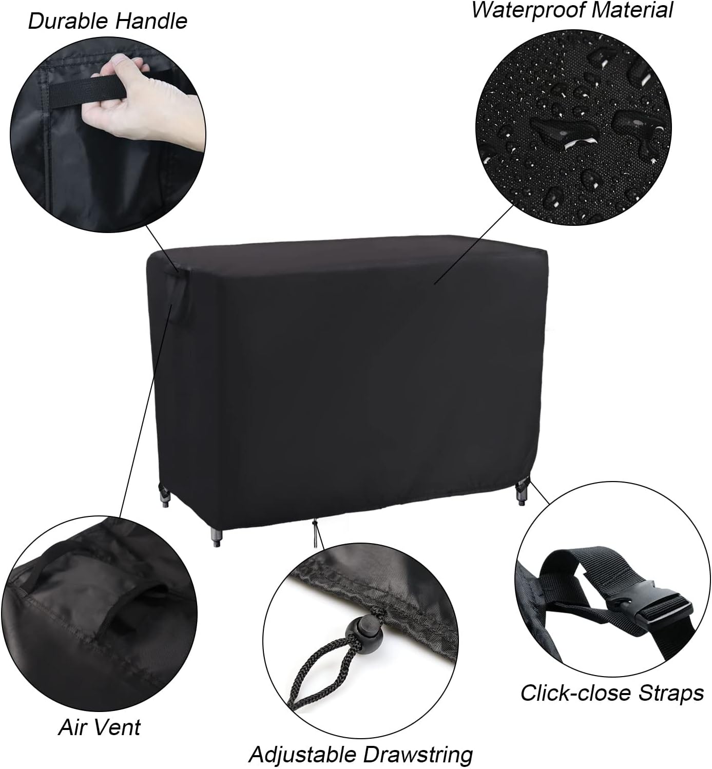 Kingling Outdoor Prep Table Covers, Waterproof Stainless Steel Table Cover Metal Table Cover