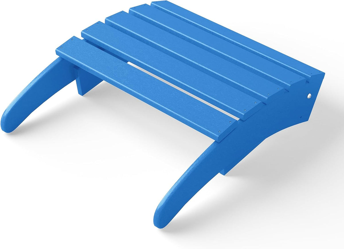 WestinTrends Outdoor Ottoman, Patio Adirondack Ottoman Foot Rest, All Weather Poly Lumber Folding