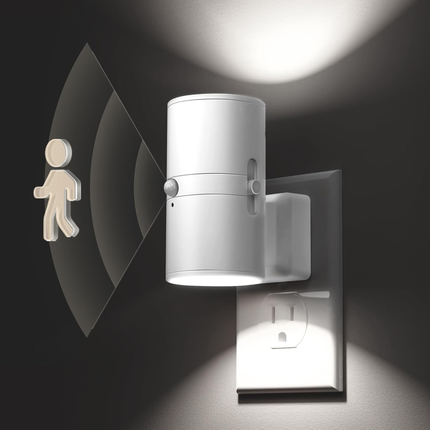 L LOHAS LED Motion Sensor Night Light, [2 Pack] Bright Night Light, 5000K Daylight White, Motion