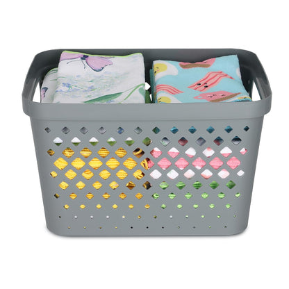 Glad Plastic Storage Basket Set, Value Pack of 6 | Open Storage Bins for Shelves, Bathroom, Pantry