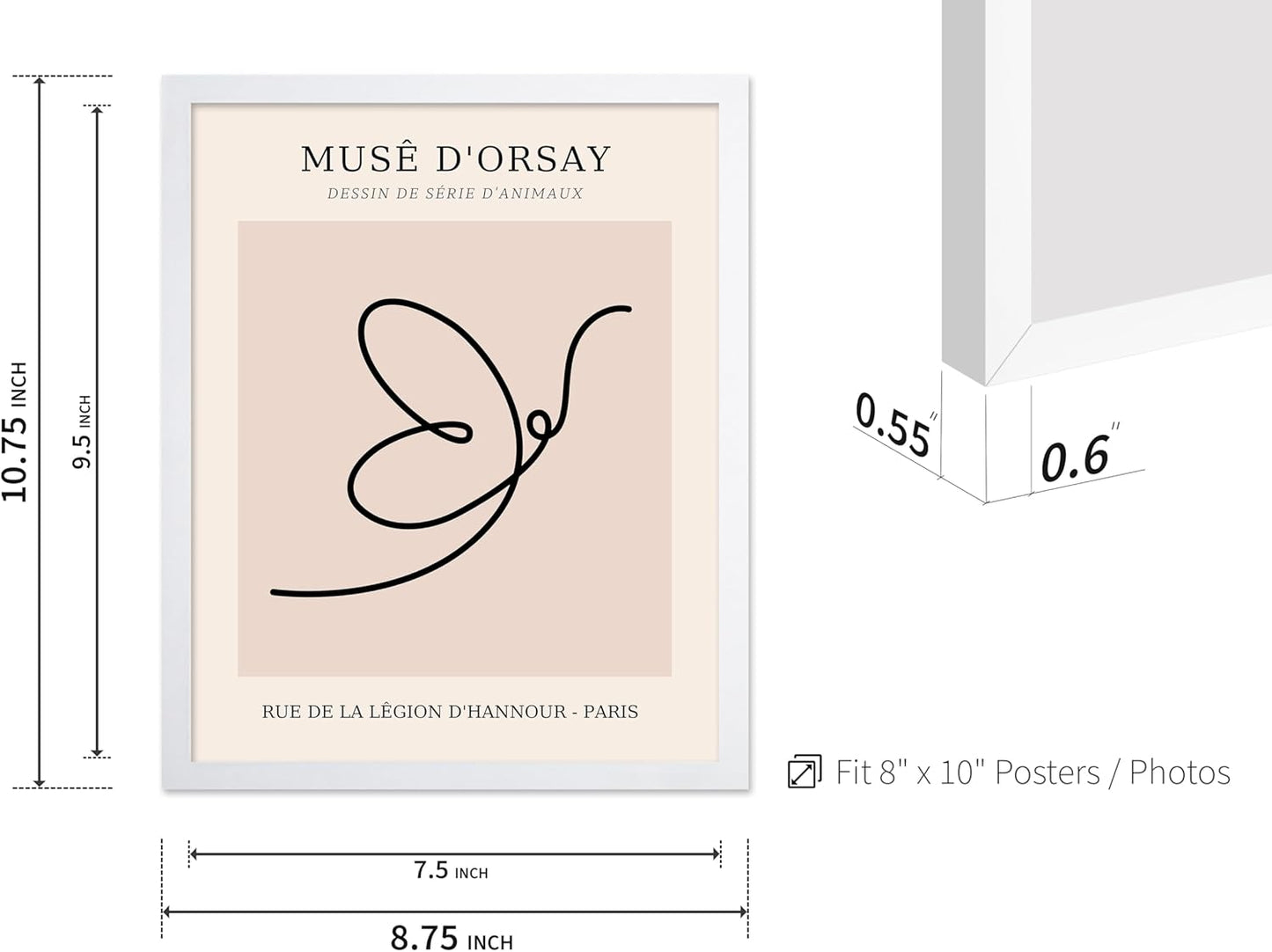 Poster Master Vintage Poster - Retro One Line Butterfly Drawing Print - Butterfly Line Art