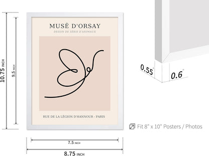 Poster Master Vintage Poster - Retro One Line Butterfly Drawing Print - Butterfly Line Art