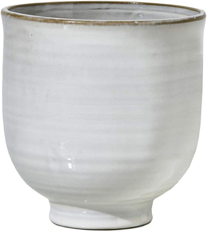 Serene Spaces Living Medium Glazed Ceramic Pedestal Bowl- Centerpiece for Vintage Weddings, Events