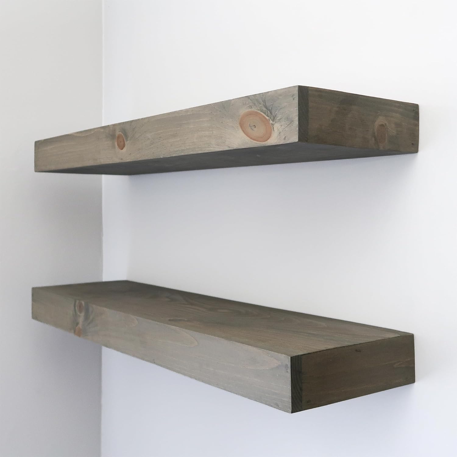 Modern Floating Shelves 3 Inches Thick for Wall, Wide Shelves for Kitchen, Living Room, Bedroom