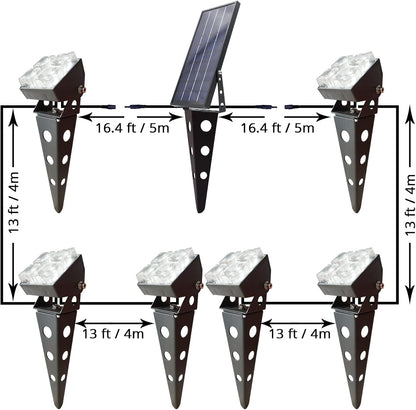 Solar Spot Lights Outdoor Waterproof IP65 Landscape Spotlights with Metal Stake Total 84ft Cable