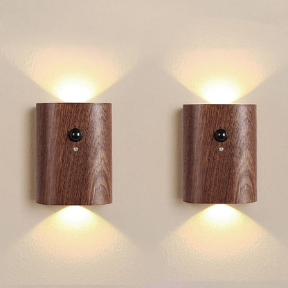LANDGOO Smart Night Light Step Lights 2 Pack - Rechargeable Motion Sensor Stair Lights, 2700K Warm