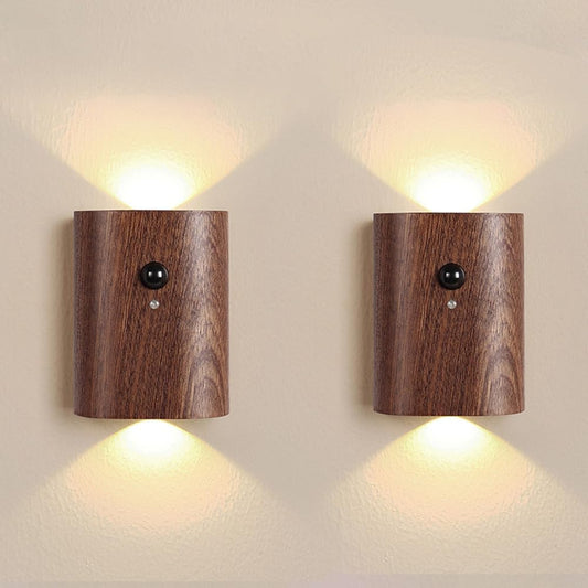 LANDGOO Smart Night Light Step Lights 2 Pack - Rechargeable Motion Sensor Stair Lights, 2700K Warm