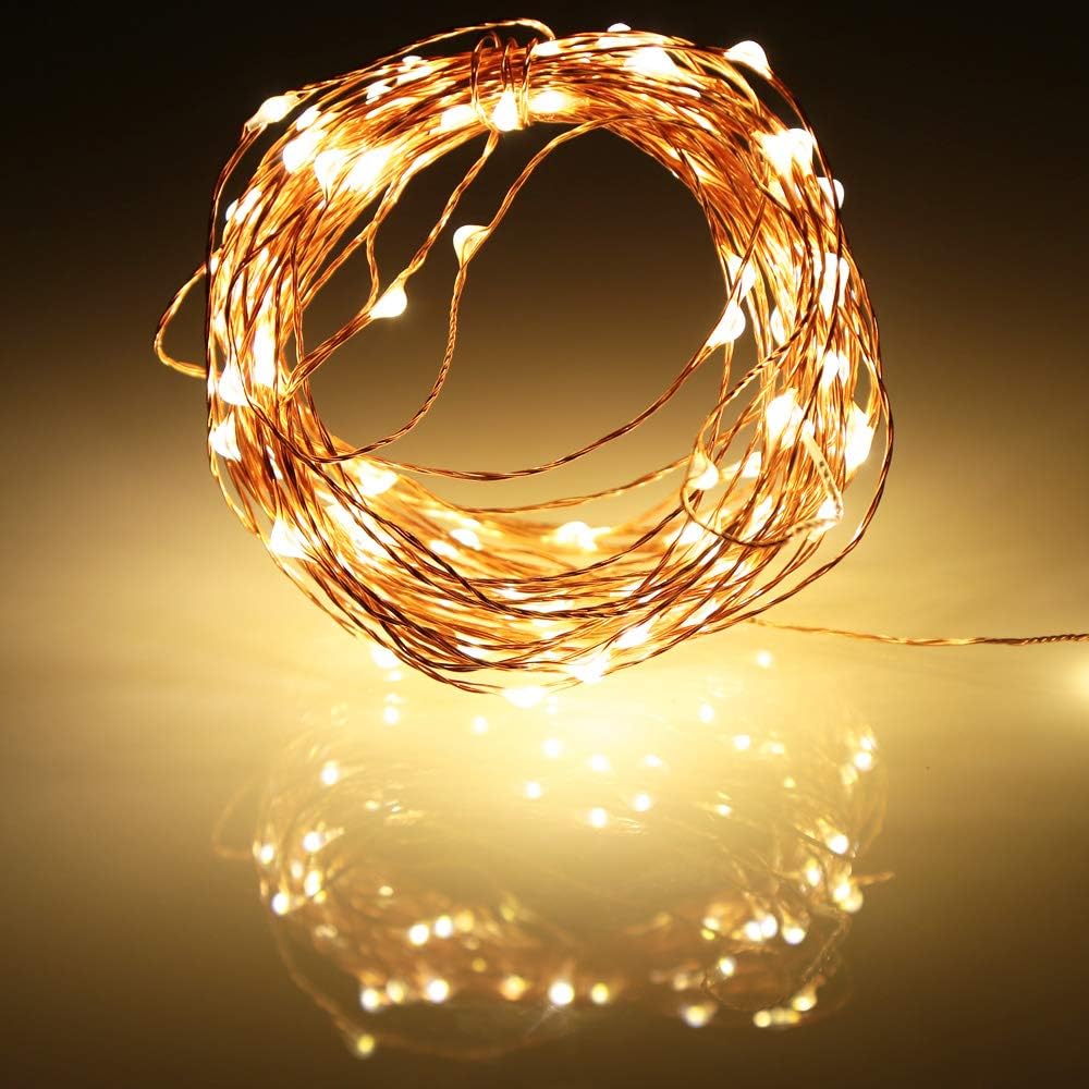 Led Fairy Lights Battery Operated, 2 Packs Mini Battery Powered Copper Wire Starry Fairy Lights for