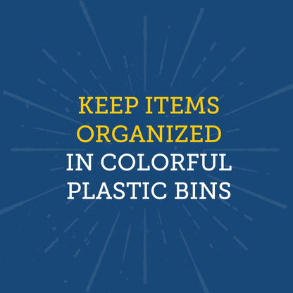 Really Good Stuff Large Plastic Book Baskets, 13.25" by 10" by 5.5"-12-Pack