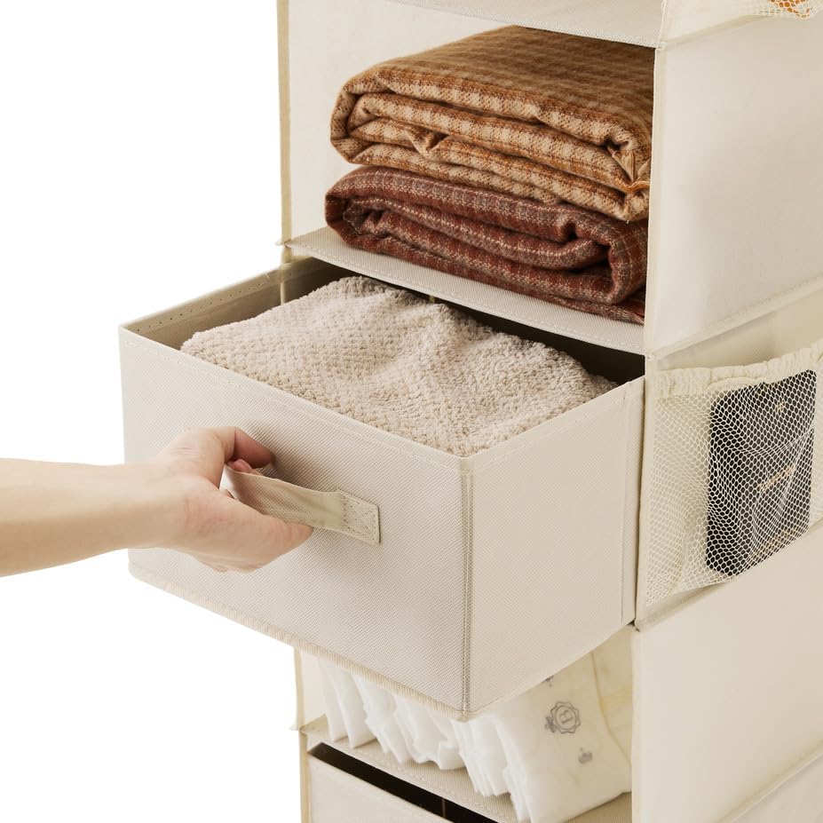 Hanging Shelf Closet Storage Organizer Removable Drawers ，Hanging Storage Organizer Hanging Sweater