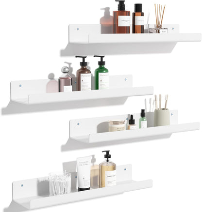 upsimples Acrylic Shelves for Wall Decor, 15" Display Shelf Perfume Organizer for Bathroom