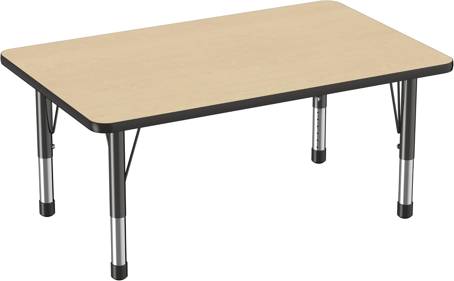 FDP Rectangle Activity School and Classroom Kids Table (30 x 48 inch), Chunky Toddler Legs
