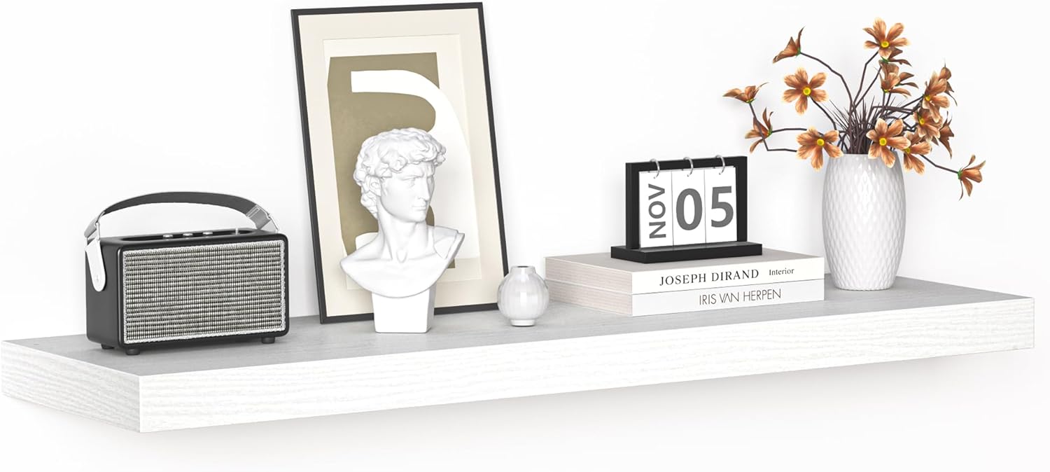 Floating Shelves - 10.3 Inch Deep Wall Shelf for Decor & Storage - Wall Mounted Display Shelving