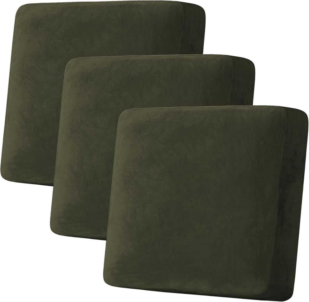 H.VERSAILTEX Velvet Stretch Couch Cushion Cover Plush Cushion Slipcover for Chair Loveseat Sofa
