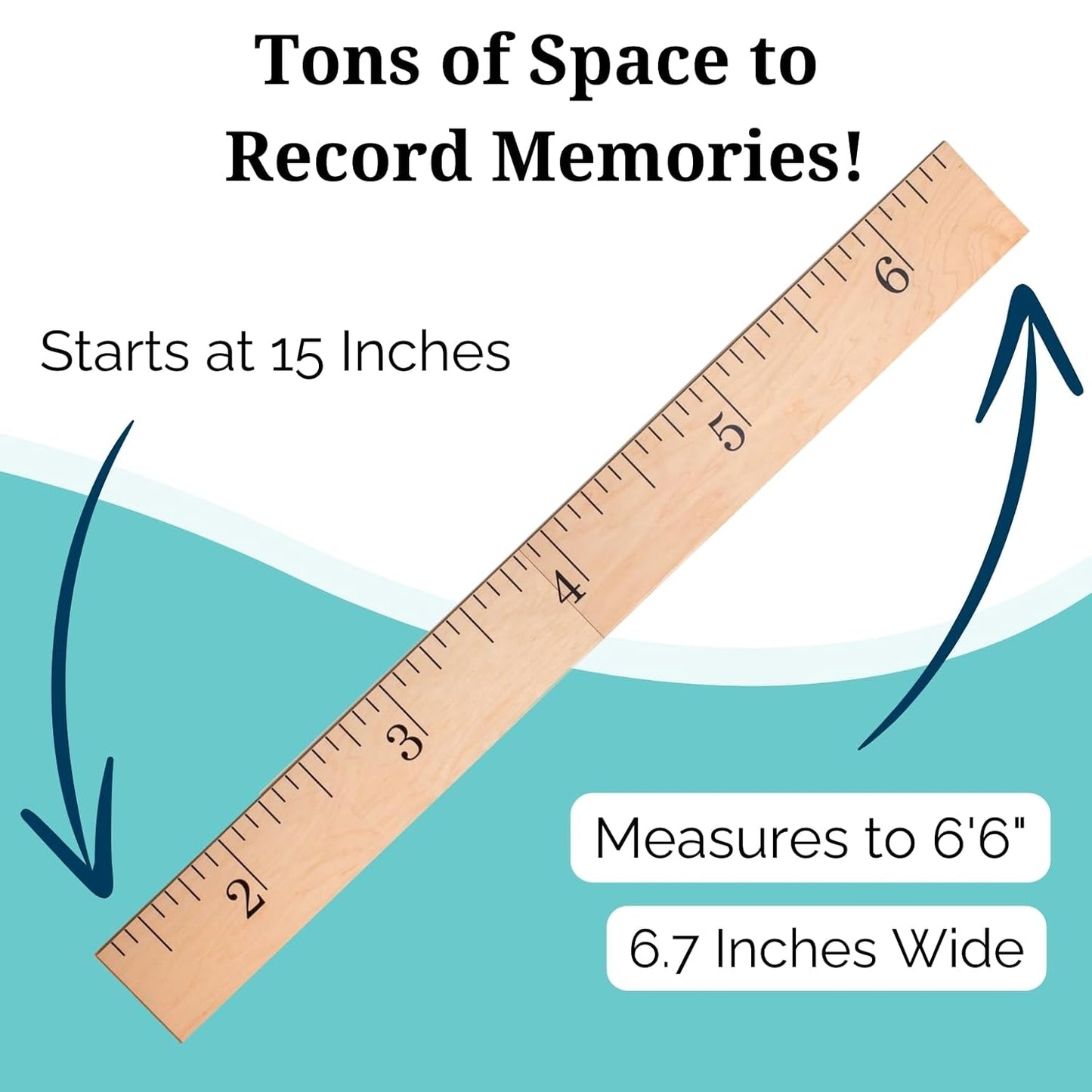Wooden Growth Chart – Kids Height Chart, Wall Measurement for Kids, Height Chart for Wall, Growth