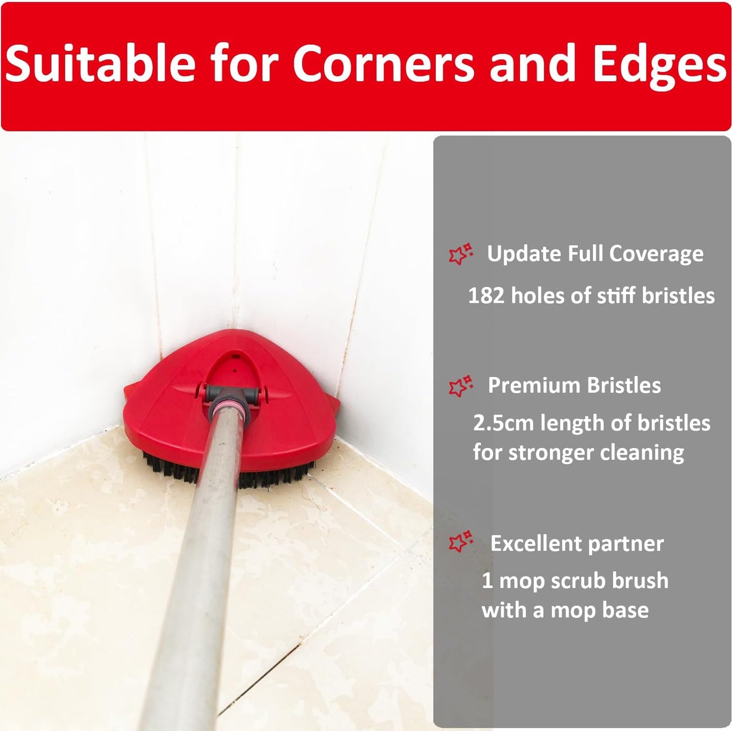 Spin Mop Scrub Brush Head Compatible with OCedar EasyWring 1 Tank System, Mop Scrubber Attachment