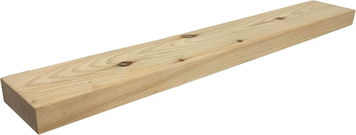 Joel's Antiques 42 Inch Floating Shelves for Wall - 42x6x2 in - Unfinished Wood Shelf Design