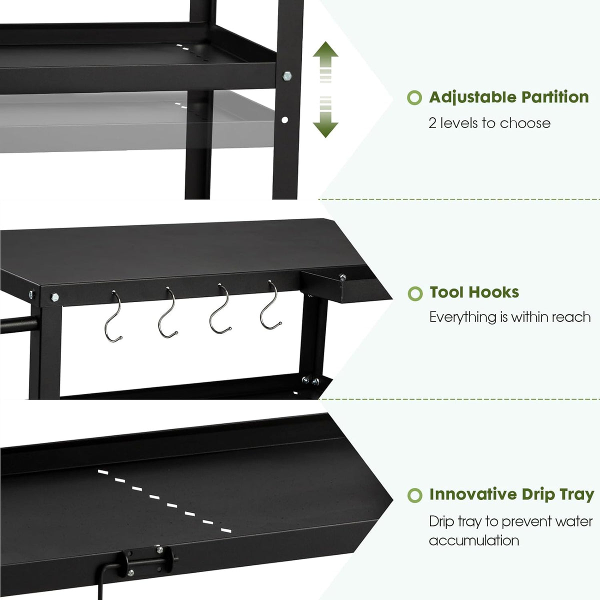 Outdoor Grill Cart Table,Indoor and Outdoor Pizza Oven Table,with 4 Movable Total Lock Casters