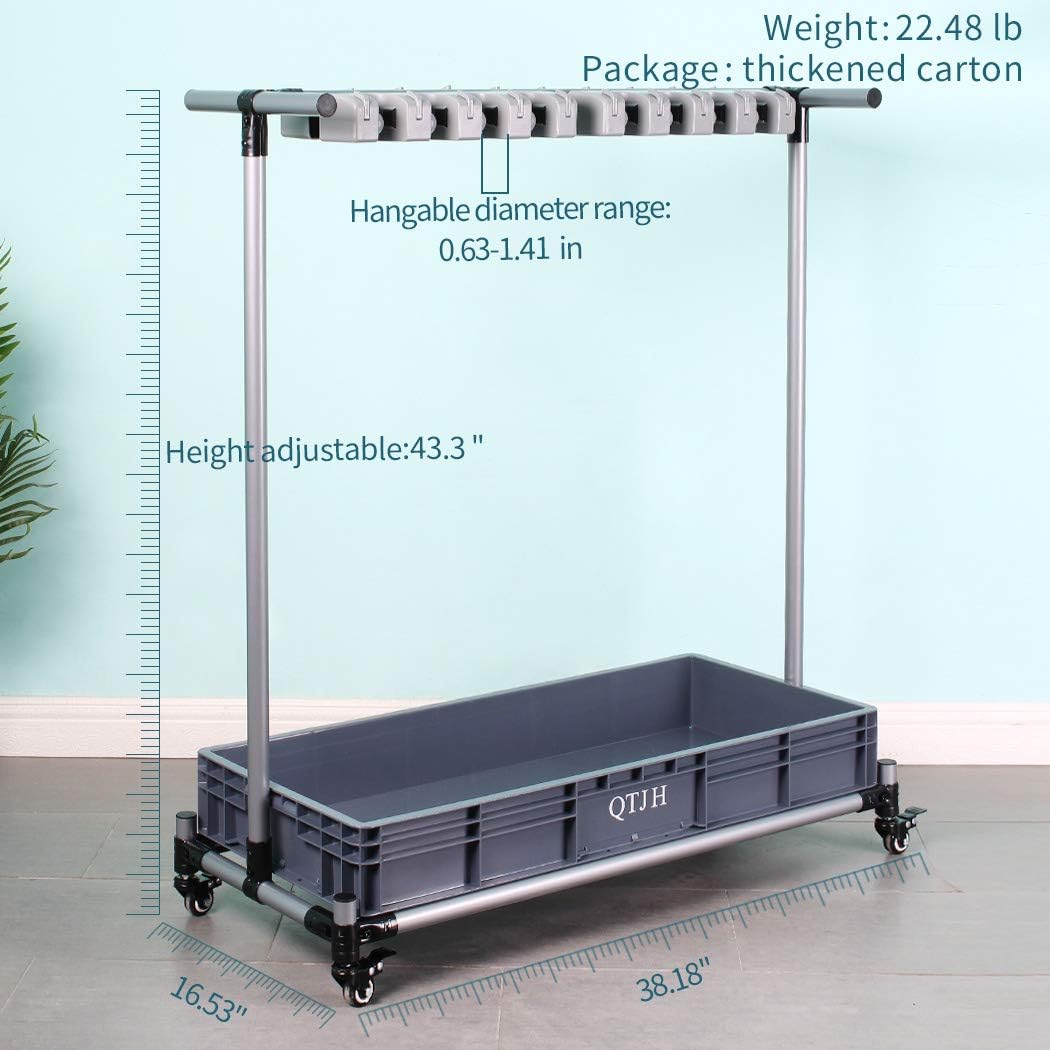 broom and mop holder put wet mops movable Commercial mop rack cleaning tool cart storage for garden