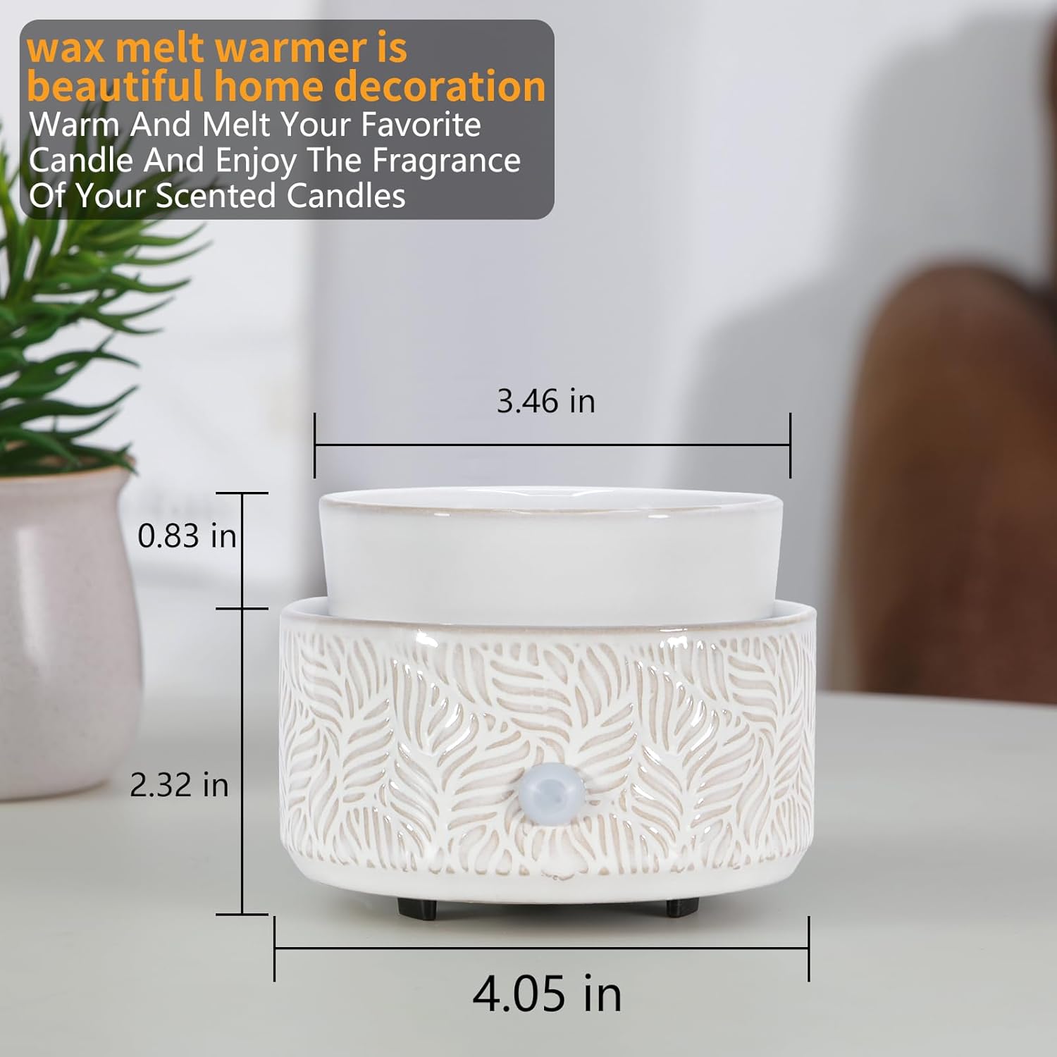 Electric Wax Melt Warmer 4-in-1 Candle Warmer for Scented Wax Melter Cute Ceramic Fragrance Wax