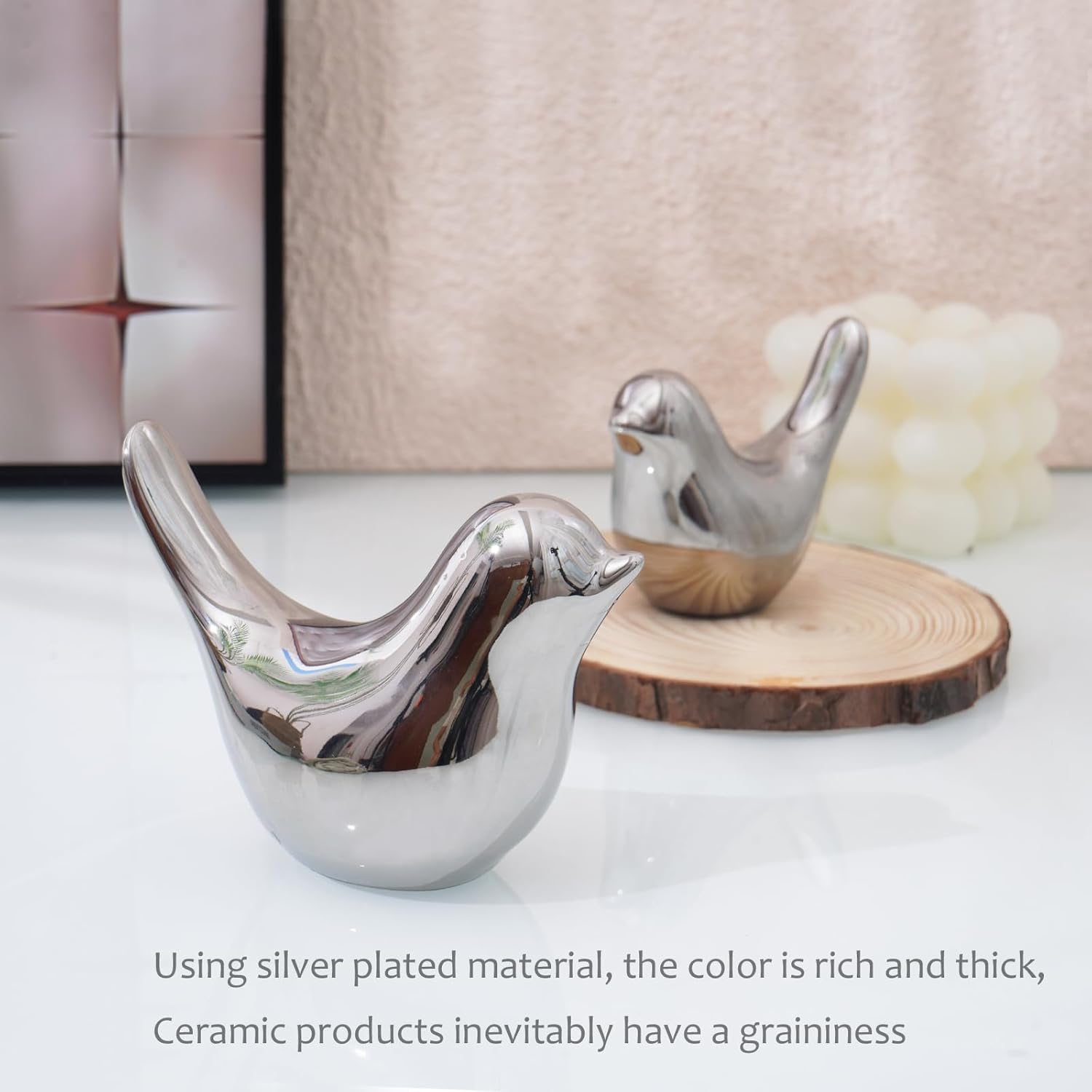 Notakia Small Birds Statues Home Decor Modern Style Decorative Ornaments for Living Room, Bedroom