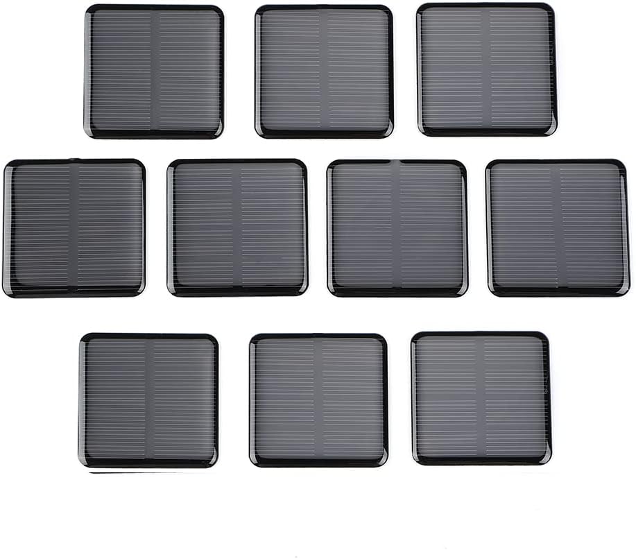 SUNYIMA 10pcs Mini Monocrystalline Solar Cells Solar System Kit 50mm X 50mm/1.96" X 1.96" 2V 160MA