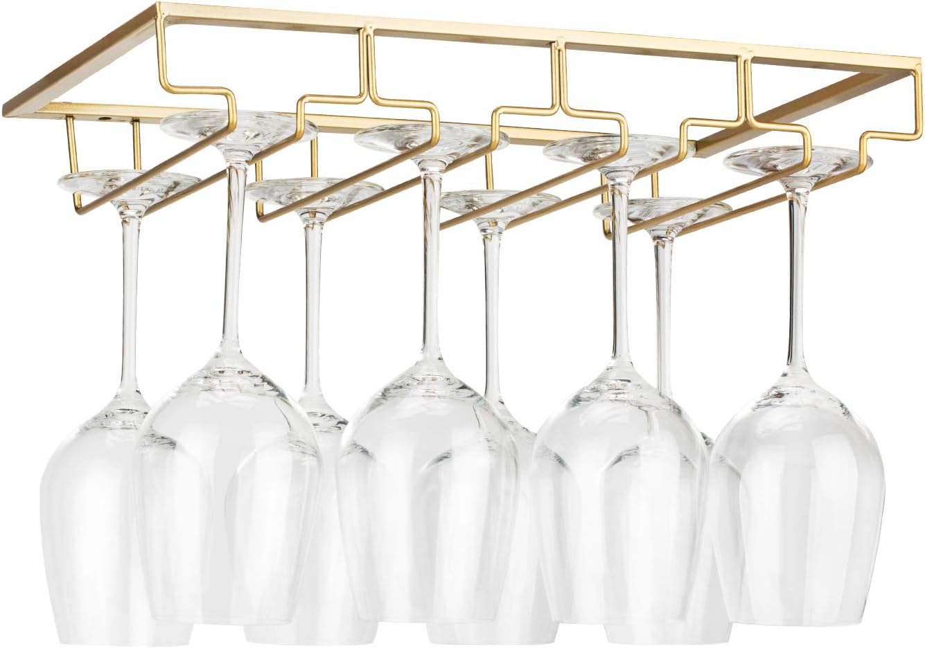 Wine Glass Rack Under Cabinet - Stemware Holder Metal Wine Glass Organizer Glasses Storage Hanger
