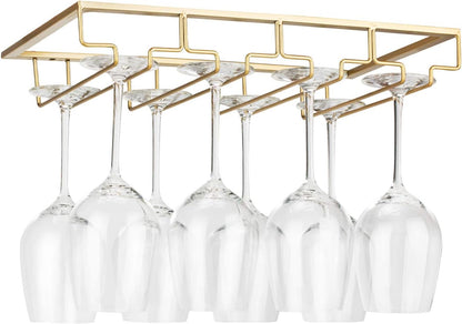 Wine Glass Rack Under Cabinet - Stemware Holder Metal Wine Glass Organizer Glasses Storage Hanger