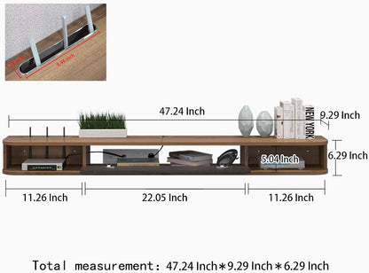 Pmnianhua Floating TV Shelf, 47'' Wall Mounted TV Stand Floating TV Console Media Entertainment