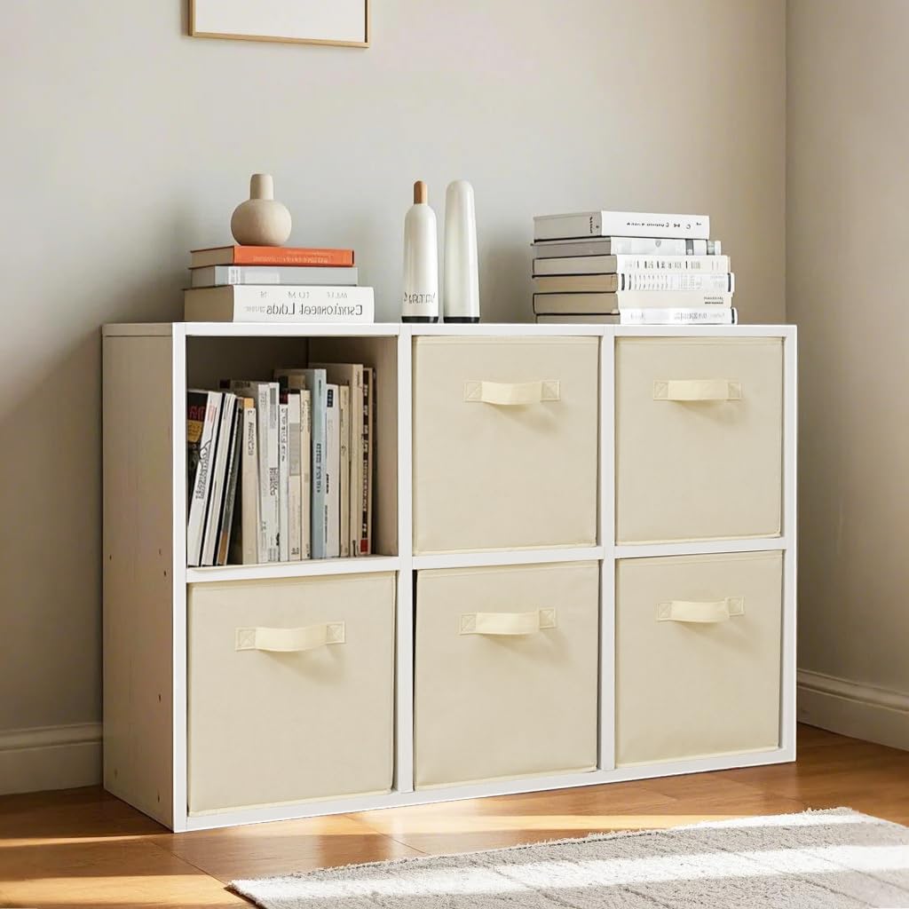 STORAGEIDEAS 11x11 Inch Storage Bins Cubes, Fabric Foldable Storage Box, Collapsible Closet