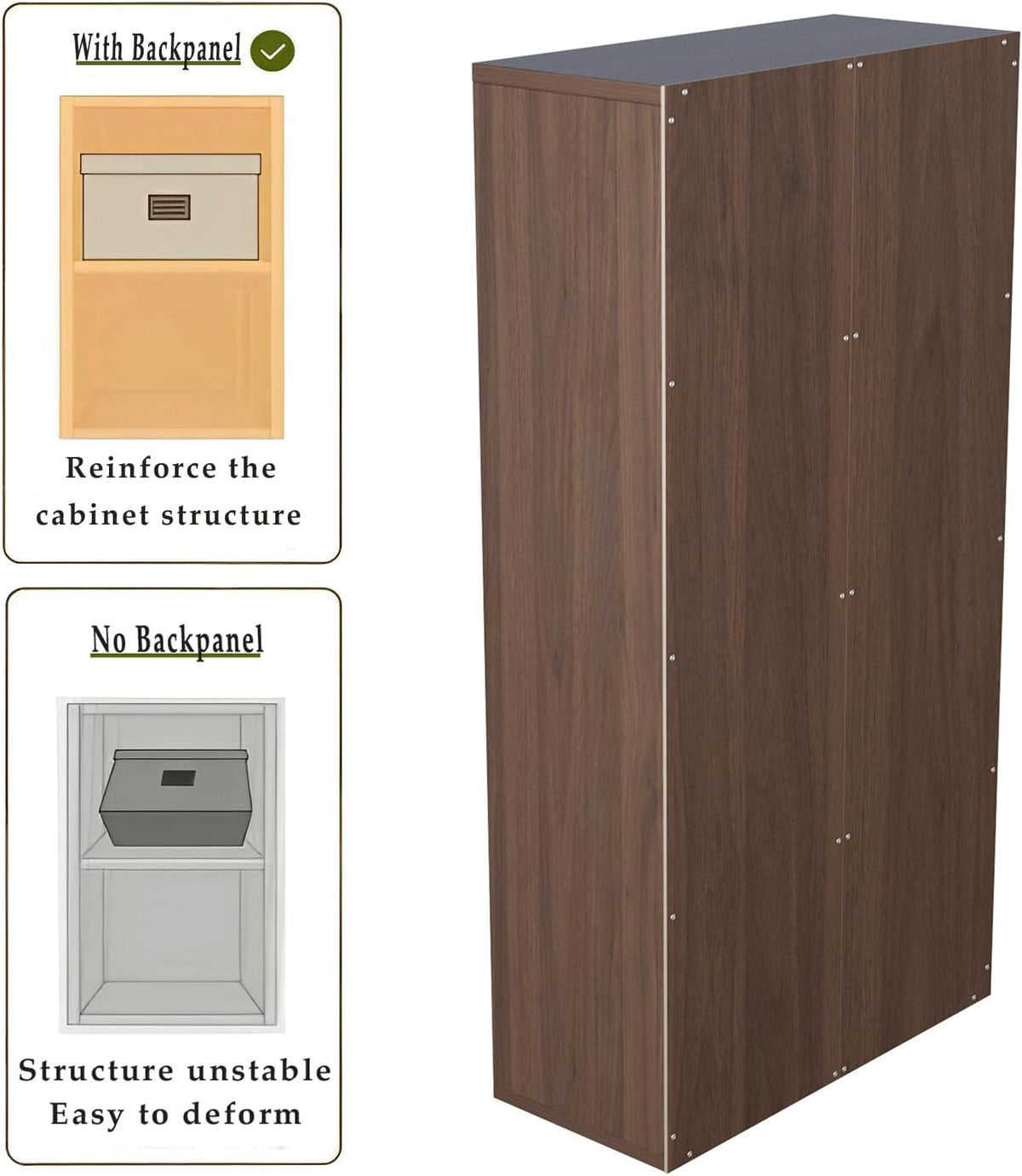 8-Cube Storage Shelf Bookcase - Wooden 4-Tier Floor Standing Open Bookshelf for Home and Office